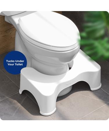 Squatty Potty 7 Inch White Toilet Stool - Original Bathroom Stool - Buy Online on GoSupps.com