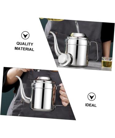 Alipis Oil Can Oil Pourer Bacon Container Household Vinegar Bottle Kitchen Stainless Oil Cruet Olive Oil Decanter Vinegar Dispenser Kitchen Supplies Stainless Steel Leakproof - Buy Online on GoSupps.com