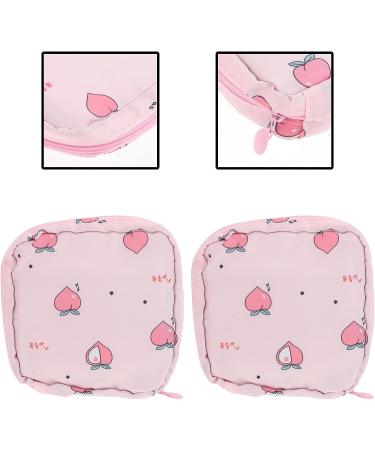 Healifty Travel Makeup Bag Organizer & 2pc Sanitary Napkin Storage Bags - Cute Cartoon Tampon Pouches for Women & Girls - Buy Online on GoSupps.com