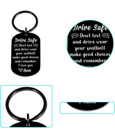 Drive Safe Keychain for New Driver - Teen Boys & Girls Gift Ideas - Personalized Graduation & Birthday Present - Sweet 16, 18, 21st - From Mom - Buy Online on GoSupps.com