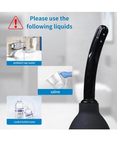 Xocome 310ml Duche Enema Kit - Reusable Silicone Constipation Relief for Men & Women - Black - International Shipping Available - Buy Online on GoSupps.com