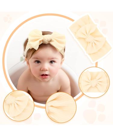 Makone Baby Girl Headbands - 6 Pack of Soft and Stretchy Turban Bows in Green for Newborns and Toddlers - Buy Online on GoSupps.com