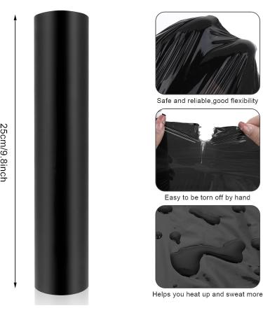 60m Black Osmotic Plastic Body Wrap for Workout and Cellulite Reduction - Thermal Film Cellulite Power Wrap (1 Roll) - Buy Online on GoSupps.com