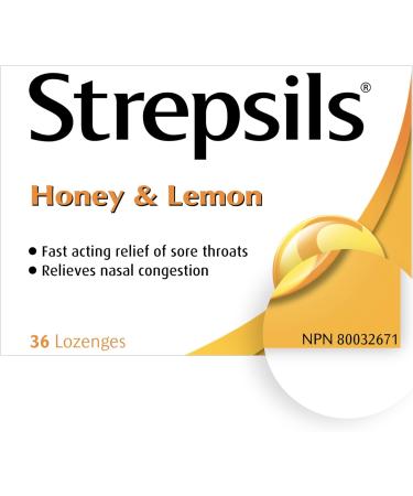 Strepsils Fast and Effective Relief for Sore Throat Lozenges Honey and Lemon 36 count - Buy Online on GoSupps.com