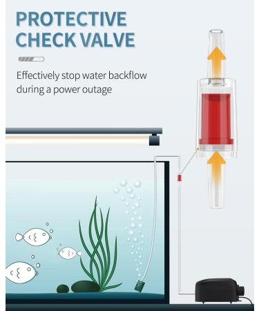 Pawfly 2-Way Aquarium Air Flow Control Valve Distributor - Multi-Port T-Shape & Straight Connector with 1 Check Valve & 4 Suction Cup Clips for Fish Tanks - Buy Online on GoSupps.com