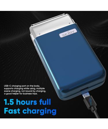 Buy Sejoy Portable Electric Razor for Men | IPX7 Waterproof Toothed & Mesh Blades Magnetic Adsorption | Best Mini Electric Foil Shaver - Buy Online on GoSupps.com