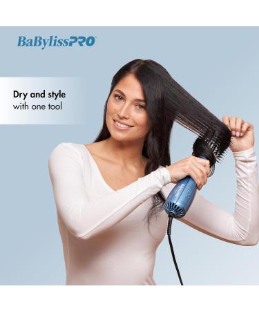 BaBylissPRO Nano Titanium Oval Ionic Hot Air Styler Blow out Hair Dryer Brush with Boar and Nylon Bristles 2.5 inch (64mm) - Buy Online on GoSupps.com