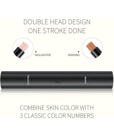 Double Head Contour Highlight Stick Double Color Face Contour Makeup Concealer Stick Base Makeup Face Highlight Touch Up Stick (1 1# Size) - Buy Online on GoSupps.com