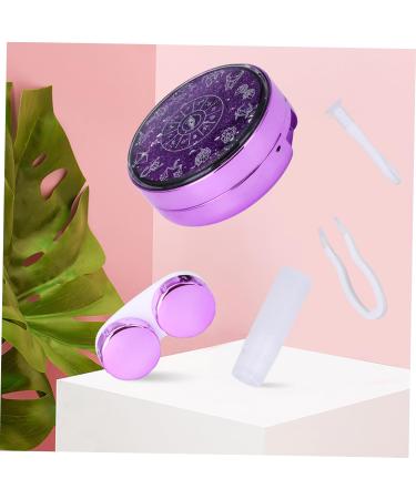Solustrative Mini Contact Lens Case with Mirror - Violet Purple Pocket Holder & Storage Set | Stylish & Functional Travel Accessory - Buy Online on GoSupps.com