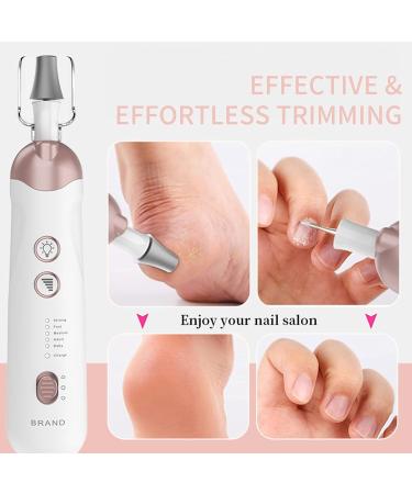 Nail Drill Cordless Electric Manicure Pedicure Set LED Electric Nail Files Portable Toenail File with 8 Attachments 20 Sanding Bands for Nail Buffer Grinder Sander Trimmer Cuticles Hard Skin - Buy Online on GoSupps.com
