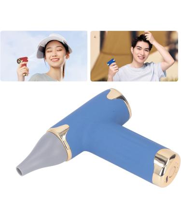 Alomejor Mini Fan - Portable Bladeless Hair Dryer for Pets | 4 Wind Levels 1100mAh Battery | Ideal for Cats & Dogs (Blue - Buy Online on GoSupps.com