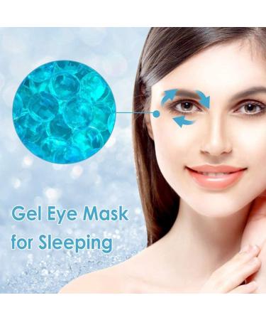 Cold Compress Eye Cover | Reusable Gel Bead Sleep Mask | Microwavable & Freezable Eye Compress for Puffy Eyes & Dark Circles | Adjustable Strap for Women & Girls - Buy Online on GoSupps.com