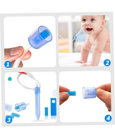 SECFOU 40pcs Nasal Aspirator Filter Cotton Cleaning Sponges - Baby Nose Cleaner Filter Replacement - Blue Nose Sucker Filters for Toddlers & Newborns - Buy Online on GoSupps.com