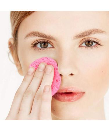 FRCOLOR 100 Pcs Makeup Puff & Facial Sponge Set - Portable Cleansing Pads for Makeup Removal & Spa Travel - Premium Wood Pulp Fiber Sponges - Buy Online on GoSupps.com