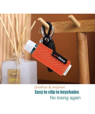 HEYSKAY Lip Balm Holder Sleeves Keychain Chapstick Elastic Sleeves(Yellow/Purple/Pink/Aqua/Black) - Buy Online on GoSupps.com
