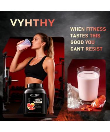 VYHTHY Grapefruit Flavored Whey Protein Powder 24g Protein per Serving Fast-Absorbing Concentrated whey Protein Low Sugar Gluten-Free Natural Flavor 3.5lbs(56oz) - Buy Online on GoSupps.com