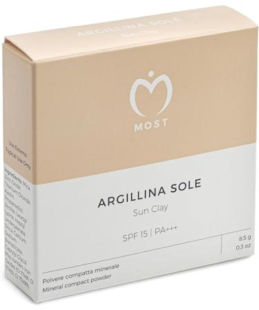 MOST Argillin Sun Mineral Makeup Compact Powder SPF15 PA+++ Coloration 1-Ivory 8.5 g - Buy Online on GoSupps.com