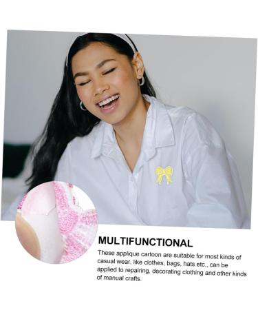 Operitacx 54 Pcs Cute Cartoon Cloth Sticker Retro Shirt Mini Clothes Iron Diy Cartoon Patches Bags Bow Tie - Buy Online on GoSupps.com