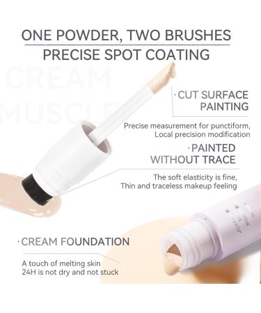 LXZJJM 3-in-1 Soft Skin Foundation for Mature Skin Portable Liquid Foundation with Concealer Brush Seamless Finish Ideal Foundation Makeup for Women (01#Brightening skin tone 8 g) 8 g (Pack of 1) 01#brightening Skin Tone - Buy Online on GoSupps.com