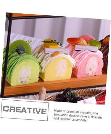 Vaguelly 4pcs Simulation Cake Model Household Products Pu Pink Food Play 6.5X6.5CMx4pcs 1 - Buy Online on GoSupps.com