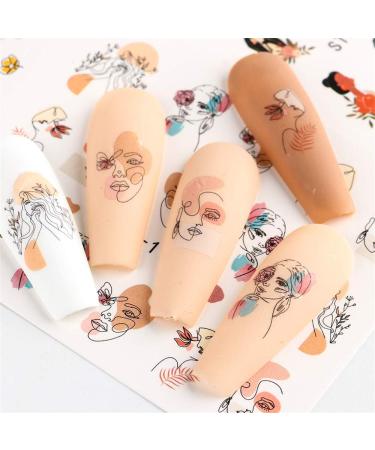 Dornail Abstract Floral Nail Stickers - Water Transfer Decals for Spring/Summer Nail Art - Buy Online on GoSupps.com