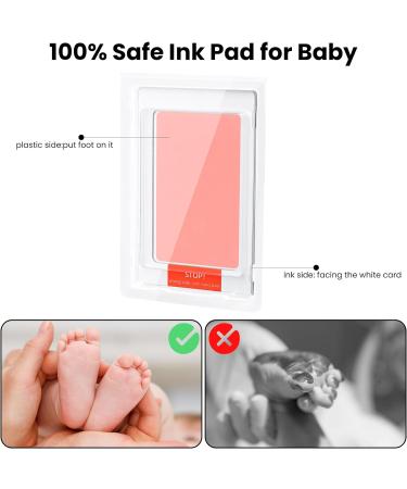 OKTAYOCUM Baby Hand and Footprint Kit - Pet Paw Print Kit, 3 Ink Pads, 6 Imprint Cards - Safe Inkless Pad for Newborn Baby's Hands and Feet - Family Keepsake (Pink) - Buy Online on GoSupps.com