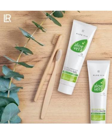 LR Aloe Vera Refreshing Tooth Gel Paste Set of 2 Gentle Daily Oral Care Tooth Gel Fresh Feeling Smooth Texture 100 ml / 3.3 fl Oz - Buy Online on GoSupps.com