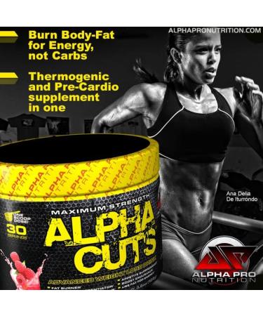 Alpha Pro Nutrition Alpha CUTS Fat Burner - Thermogenic Pre-Cardio Weight Loss Drink with CLA, Tropical Fruit Flavor - Buy Online on GoSupps.com