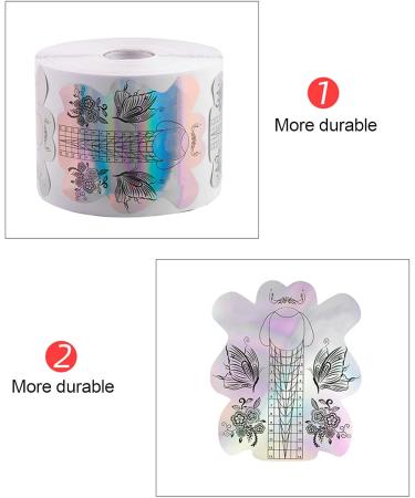 Nail Extension Sticker Nail Form PVC Dust proof with Length Markers for Family for Nail Salon for DIY Nail Art for Nail School - Buy Online on GoSupps.com