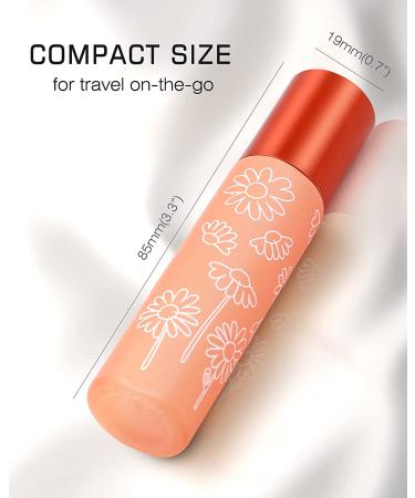 10ml Gemice Essential Oil Roller Bottles - 6 Pack with Stainless Steel Balls, Opener, Dropper - Portable Refillable Clear Perfume Sample Bottles - Buy Online on GoSupps.com