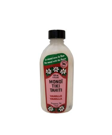 Vanilla Coconut Oil (Pack of 2) Scented With Fresh Handpicked Tiare Flowers 100% Made in Tahiti 4 fl. oz.