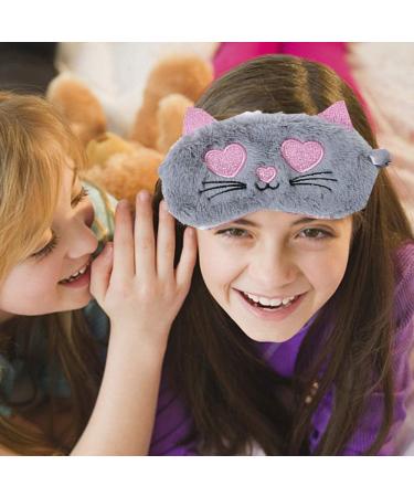 2 Pcs Animal Sleep Eye Mask Cute Funny 3D Soft Fluffy Cartoon Eye Mask Elastic Eye Cover Eye Shade Sleeping Mask for Travel Sleepover Pajamas Slumber Party Favors Accessories - Buy Online on GoSupps.com