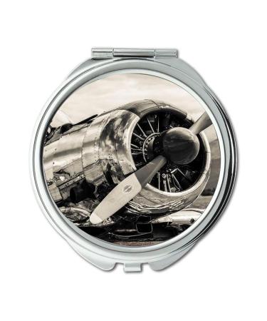vintage aircraft Mirror makeup mirror fighter helicopter pocket mirror portable mirror
