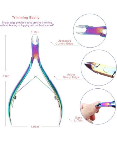 KELYDI Colorful Cuticle Nippers - Dead Skin Remover for Toenails and Fingernails - Buy Online on GoSupps.com