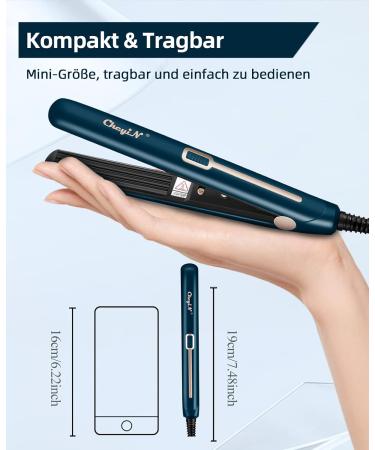 CkeyiN Mini Hair Crimping Iron - Portable Ceramic Curling Iron 180 Temperature for Stunning Waves & Curls - International Shipping Available - Buy Online on GoSupps.com