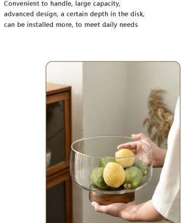 Fruit Bowl Salad Bowl Suitable for Kitchen Glass Bowl Set Glass Bowls for Desserts Snacks Fruit Nuts or Dips Large Capacity Fruit Bowl for Kitchen Counter (A) - Buy Online on GoSupps.com