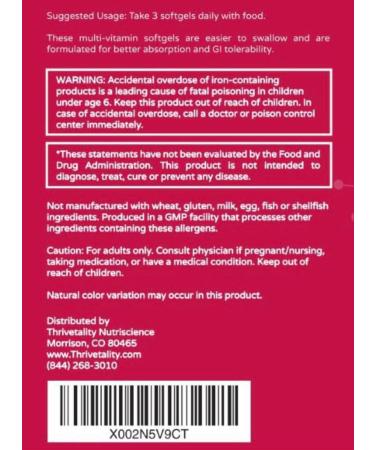 ONE Woman Bio-Optimized Multi-Nutrient by Thrivetality | Women's Multivitamin | #1 Physician Formulated | Science Based | Clinically Proven | Max Tolerability & Absorption | Super Antioxidants - Buy Online on GoSupps.com