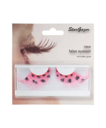 Stargazer Feather Eye Lashes style 65 synthetic lash pair includes glue.
