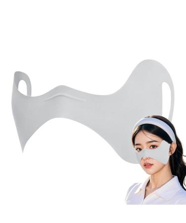 Pansements de protection solaire pour le visage - Patchs cr me solaire pour le contour des yeux bloqueur nasal UV pour les activit s de plein air comme la randonn e la p che Gris