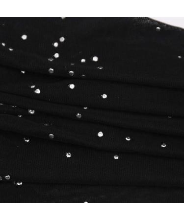 Women's Mesh Sheer Flared Bell Bottom Pants - Medium Black | Dance Festival Clubwear - Buy Online on GoSupps.com
