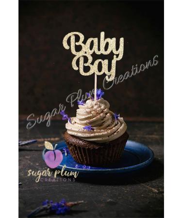 Baby Boy Cupcake Topper SET OF 12