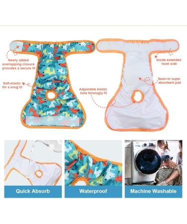 Hisprout Reusable Skirt Diaper for Female Dogs - Washable & Durable Puppy Diapers (Medium Funny Doggie) - Buy Online on GoSupps.com
