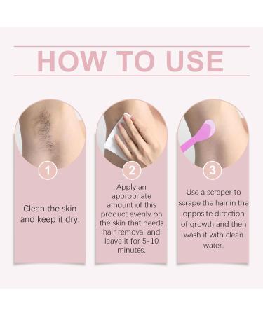 Pubic Hair Removal Cream - Skin Lotion with Squeegee 120g | Hair Removal Cream for Pubic Area | For Intimate Areas Legs Underarms Back and Bikini Lines - Buy Online on GoSupps.com