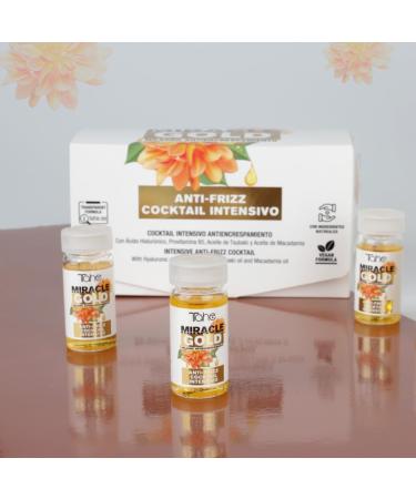  Tahe Tahe Miracle Gold Intensive Anti-Frizz Cocktail with Hyaluronic Acid for Hair 6 x 10 ml - Buy Online on GoSupps.com