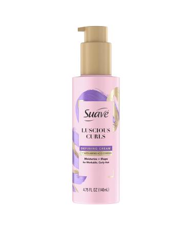 Suave Pink Luscious Curls Styling Cream Hair Cream for Luscious Curls Curl Defining Cream with Amino Acid Complex 4.75 oz - Buy Online on GoSupps.com