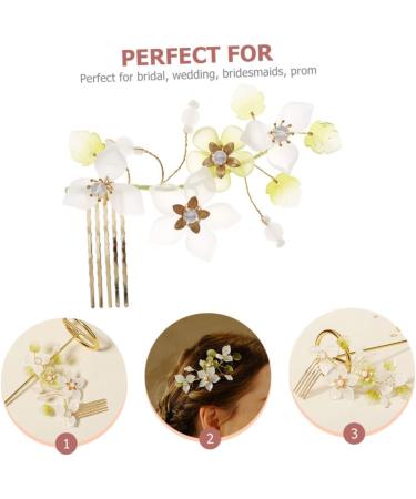 Beaupretty Bridal Headpieces manual bridesmaid New Chinese style Beautiful bride Metal womens headgear flower headpiece for women decoration Blossom Flower Decorations - Buy Online on GoSupps.com