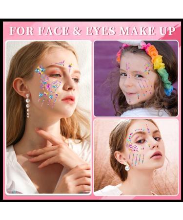 6 Sheets Festival Face Gems & Body Jewels for Women - Self-Adhesive Rhinestones, Stars, Butterflies - Perfect for Makeup & Festivals - Buy Online on GoSupps.com