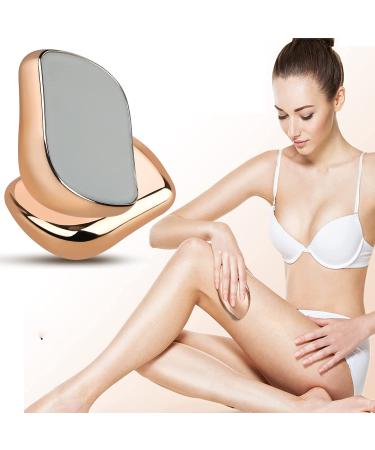 Crystal Hair Eraser Painless Hair Removal Silky Hair Eraser for Women and Men Fast and Easy Soft Smooth Silky Skin Magic Hair Removal Stone for Arms Legs BackAny Part (Gold)