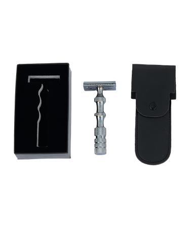 Stainless Steel Double Edge Safety Razor With Box And Storage Pouch