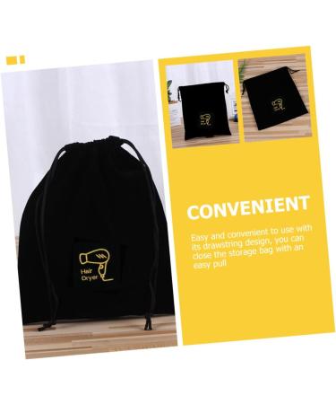 Hemoton 5pcs Hair Dryer Storage Bag Backpack Black Anti-scratch Hairdryer Bags Home Hair Dryer Bags Shopping 30X26X1CMx5pcs Blackx5pcs - Buy Online on GoSupps.com